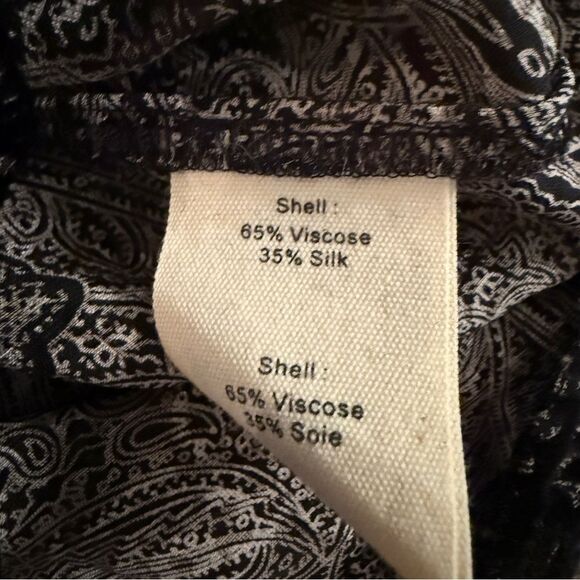 L'AGENCE Hailie Black Burnout Velvet Blouse - Picture 6 of 9